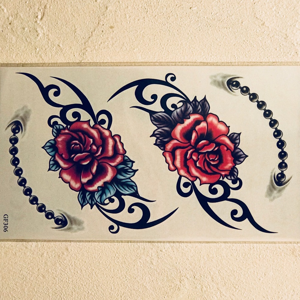 TEMPORARY ROSE & BEADS TATTOOS 🌹 - Picture 2 of 2